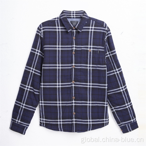 Blue Shirt men's 100%cotton padding shirt jacket Factory